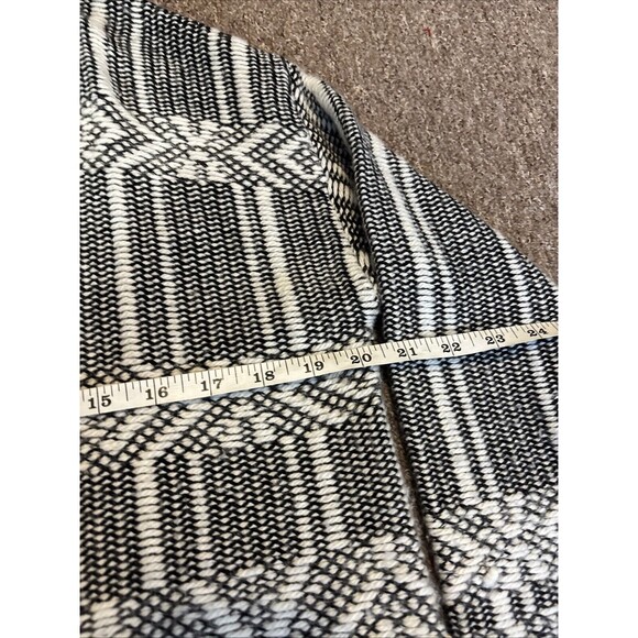 Gerard Darel PARIS Cardigan Womens 1 Open Front Fringe Knit Aztec Geometric - Picture 7 of 10